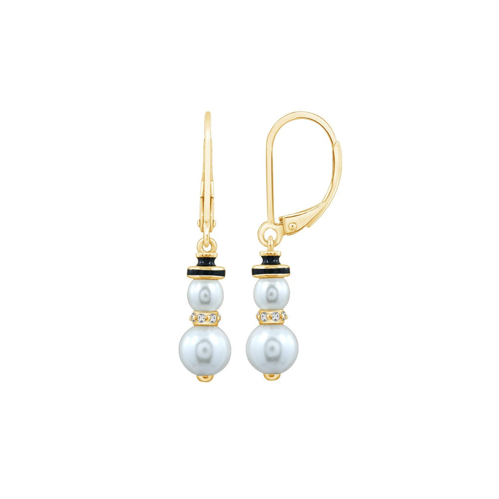 Cute Snowman Dangle Leverback Earrings JEE24648