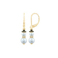 Cute Snowman Dangle Leverback Earrings JEE24648