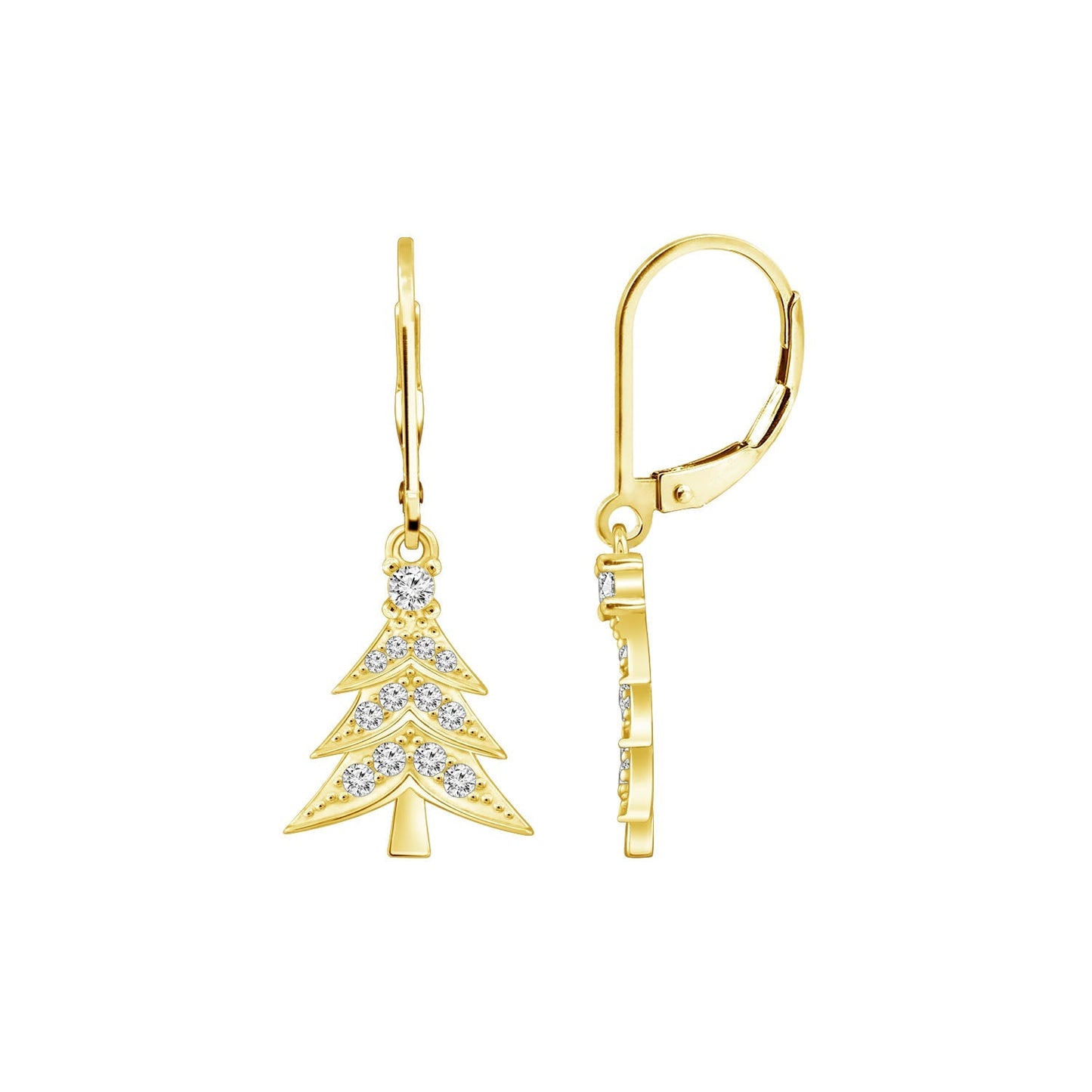 Blink Drop Christmas Tree Leverback Earrings JEE24651