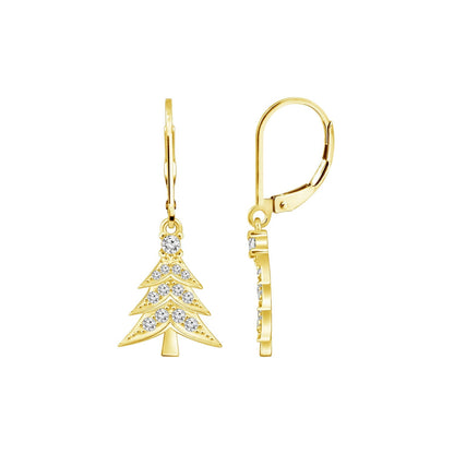 Blink Drop Christmas Tree Leverback Earrings JEE24651