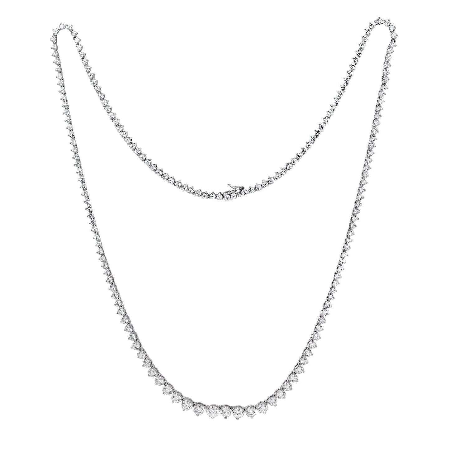 Round-Cut Graduated Riviera Necklace