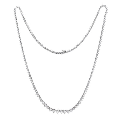 Round-Cut Graduated Riviera Necklace