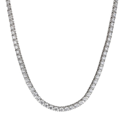 5mm Round-Cut Tennis Necklace, 17"