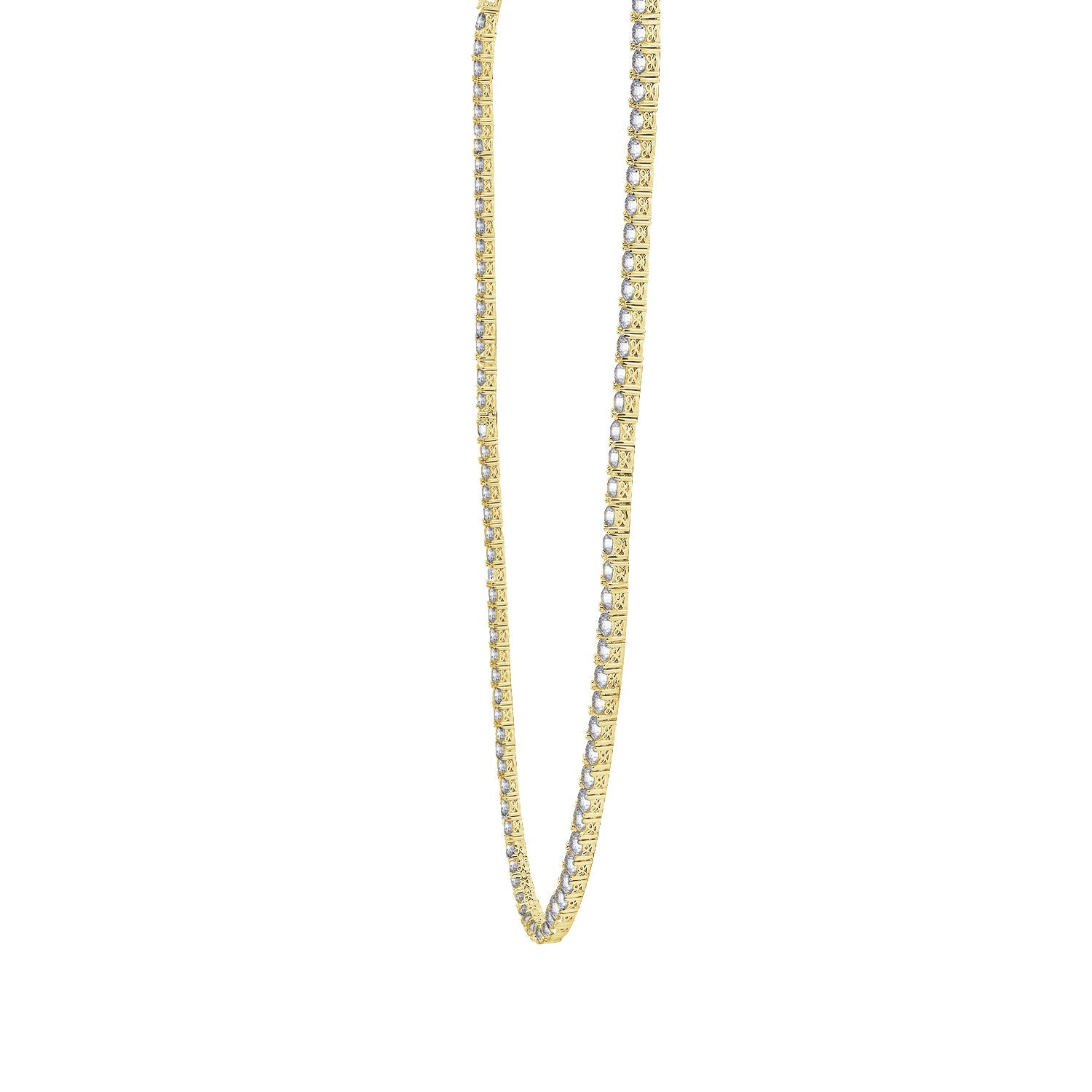 5mm Round-Cut Tennis Necklace, 17"