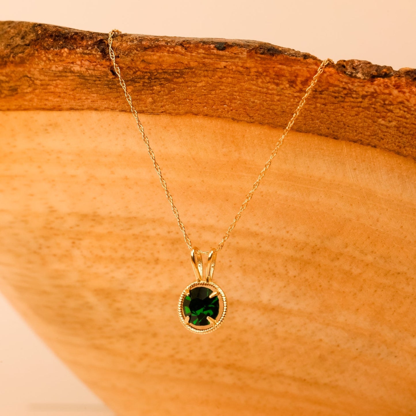 10k gold filled chain Birthstone Pendant Necklace