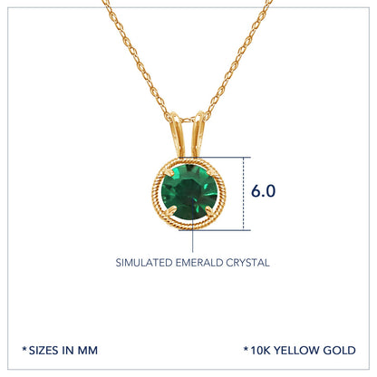 10k gold filled chain Birthstone Pendant Necklace