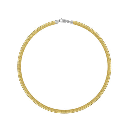 6mm Reversible Domed Avvollo Omega Necklace, 18"