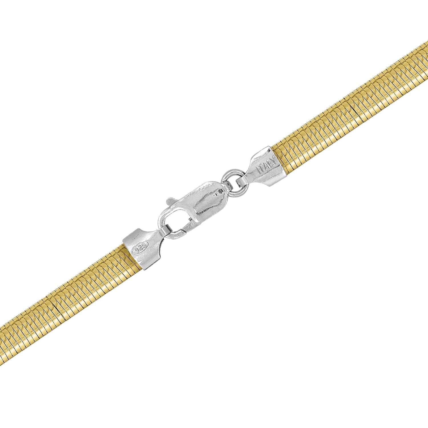 6mm Reversible Domed Avvollo Omega Necklace, 18"