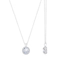 2 Cttw Round Halo Pendant with Chain