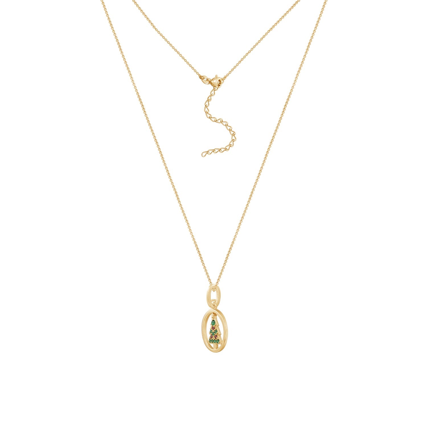 Christmas Tree Pendant Necklace JEP24637