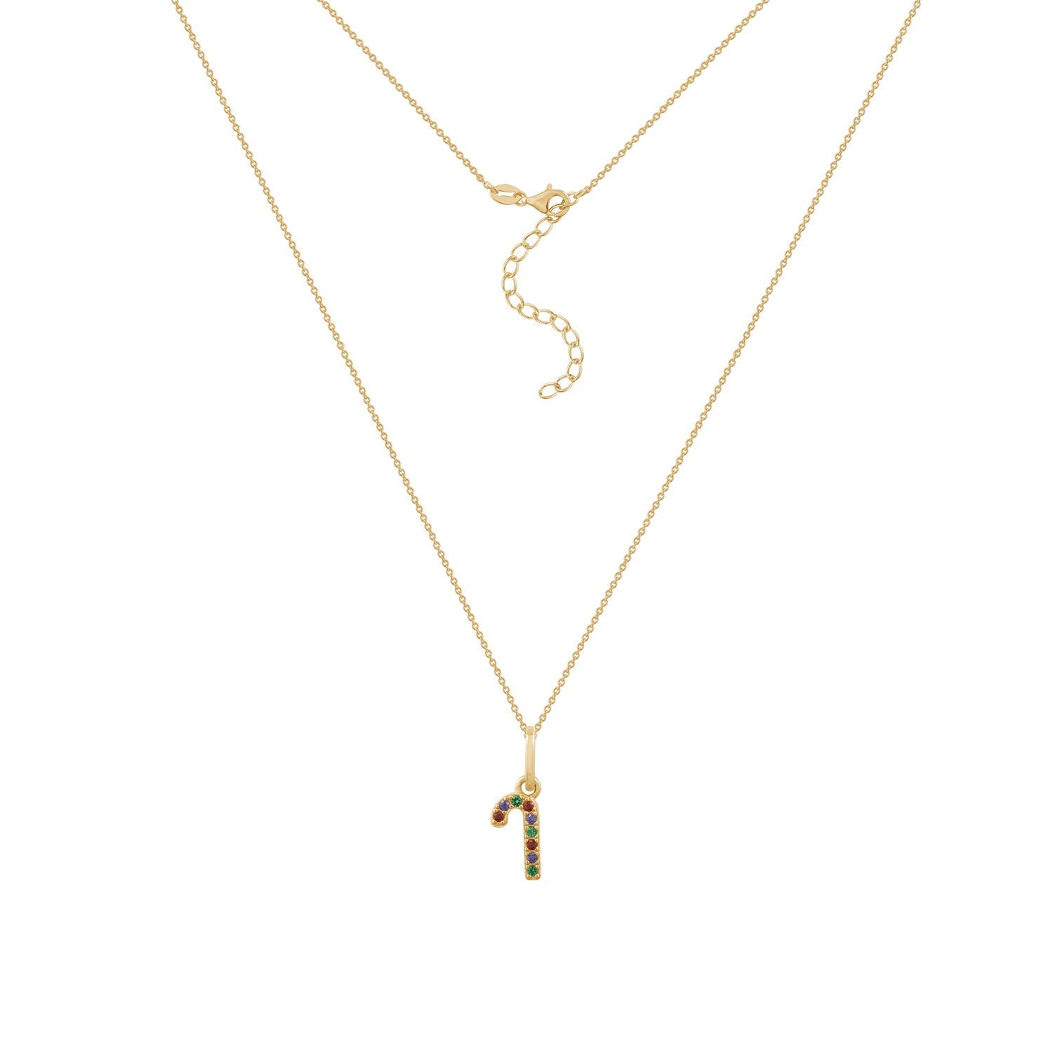 Christmas Candy Cane Pendant Necklace JEP24639