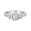 3.40 cttw Emerald Cuts 3 Stone Ring