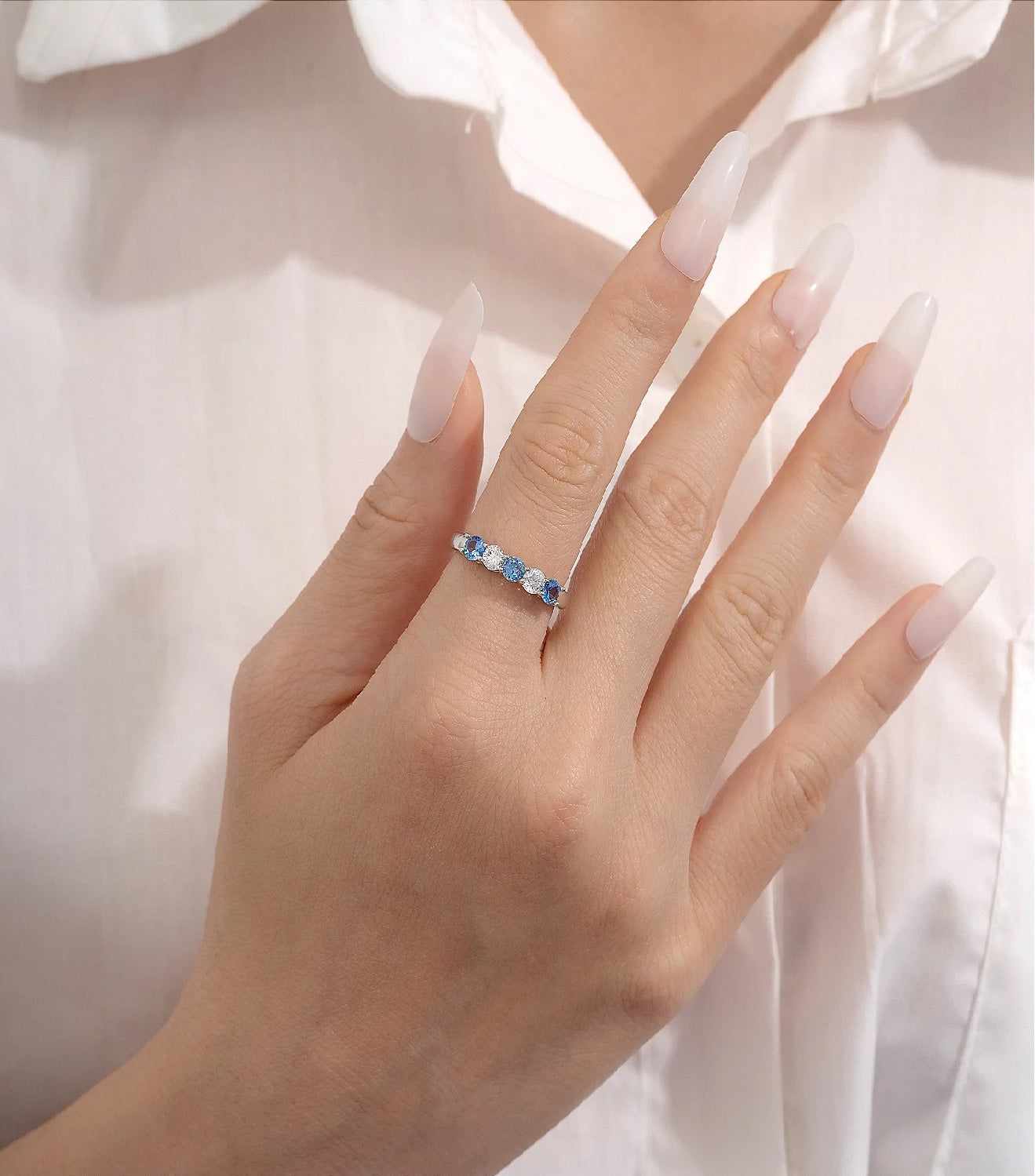 1 cttw Round Cut 5 Stone Ring