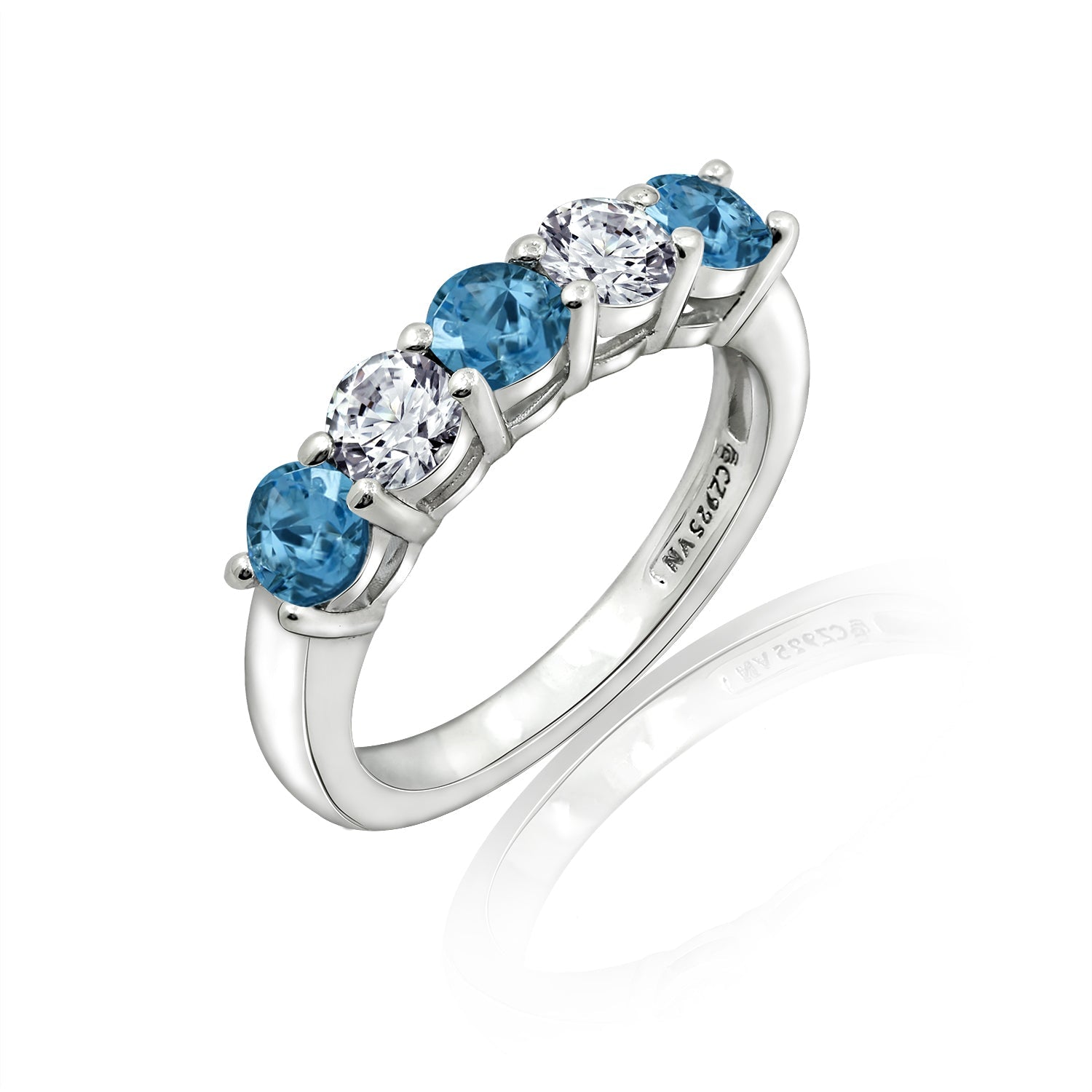 1 cttw Round Cut 5 Stone Ring