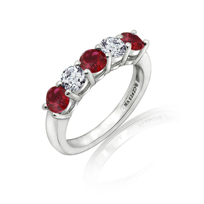 1 cttw Round Cut 5 Stone Ring