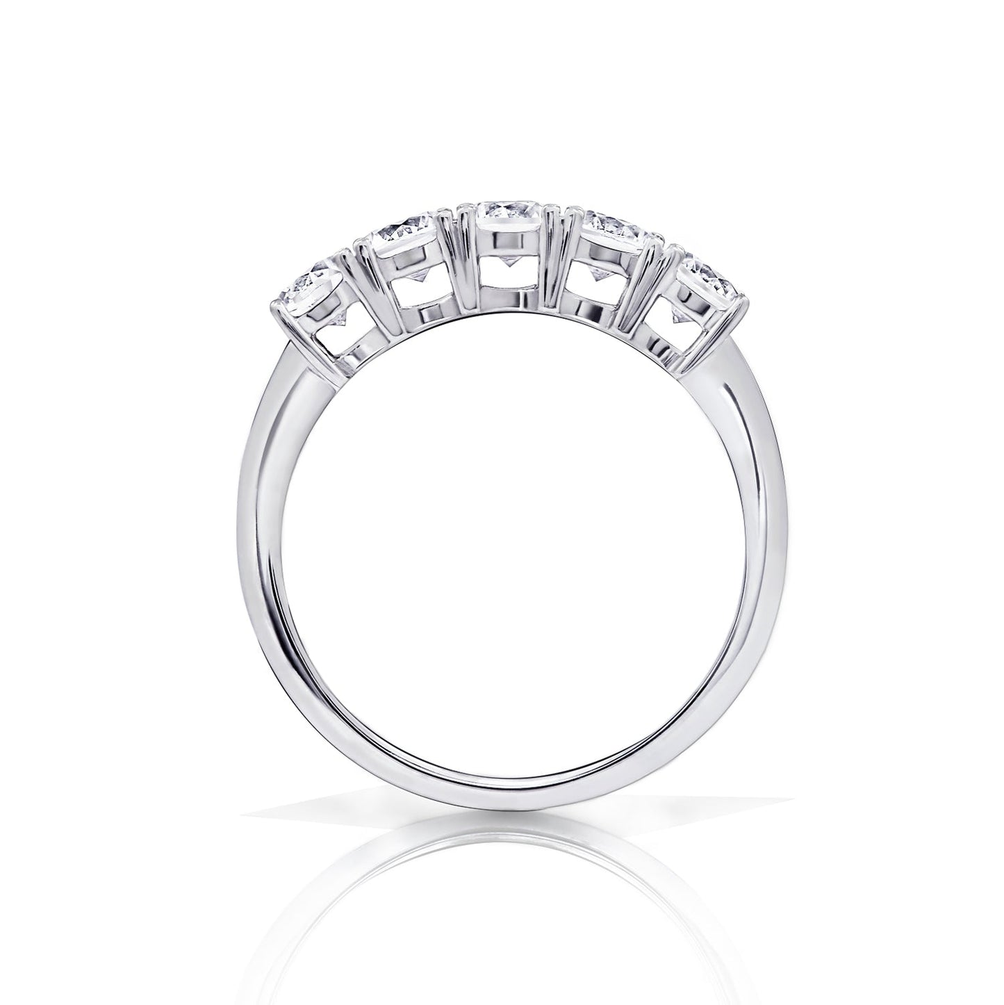 1 cttw Round Cut 5 Stone Ring