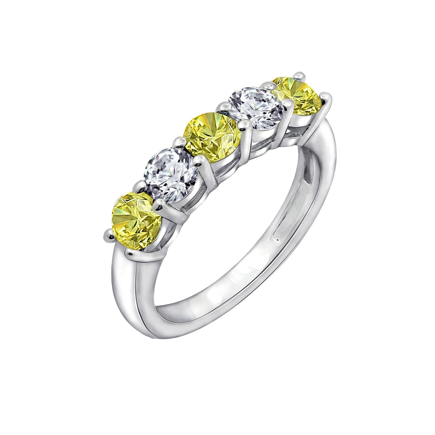 1 cttw Round Cut 5 Stone Ring
