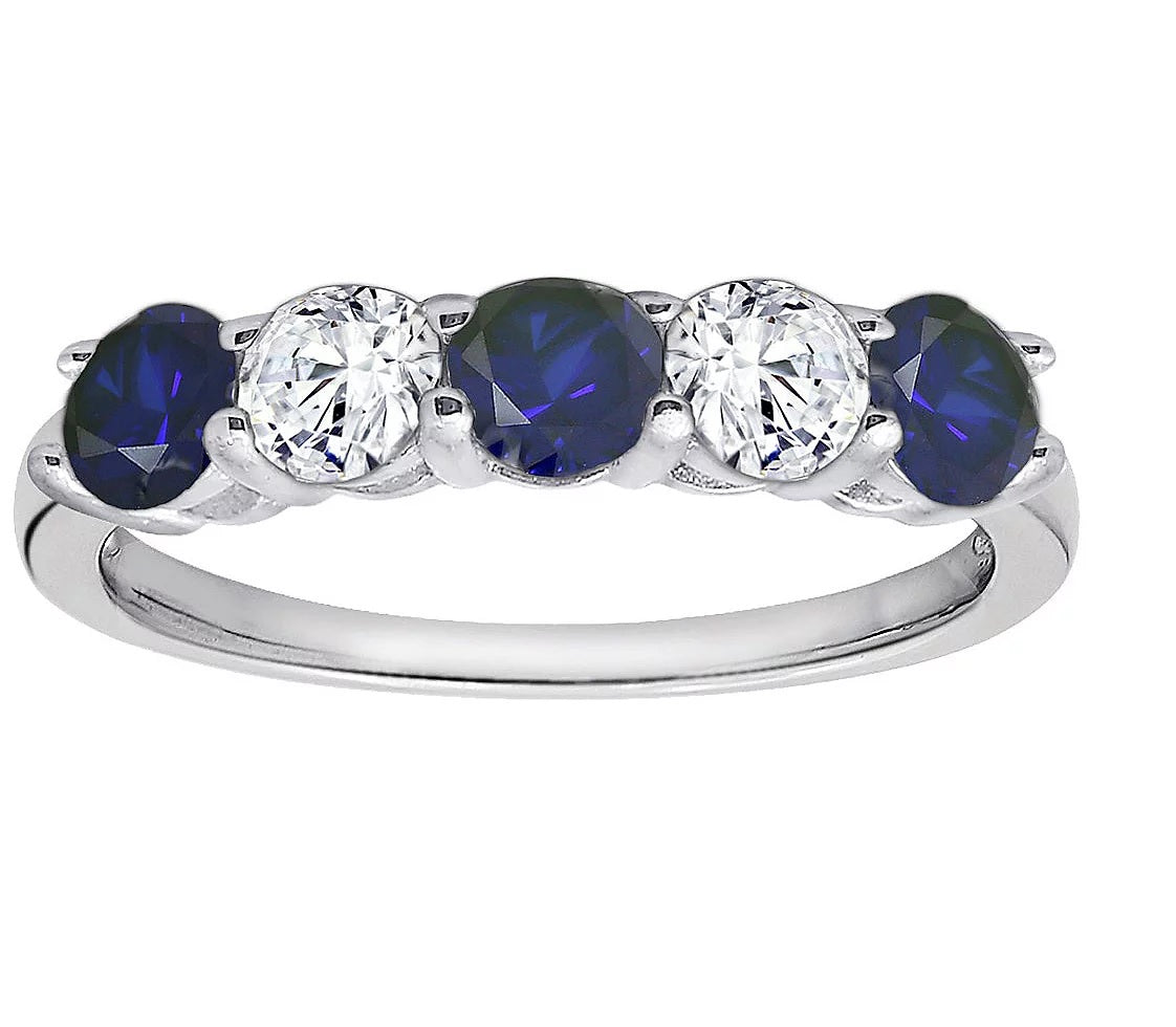 1 cttw Round Cut 5 Stone Ring