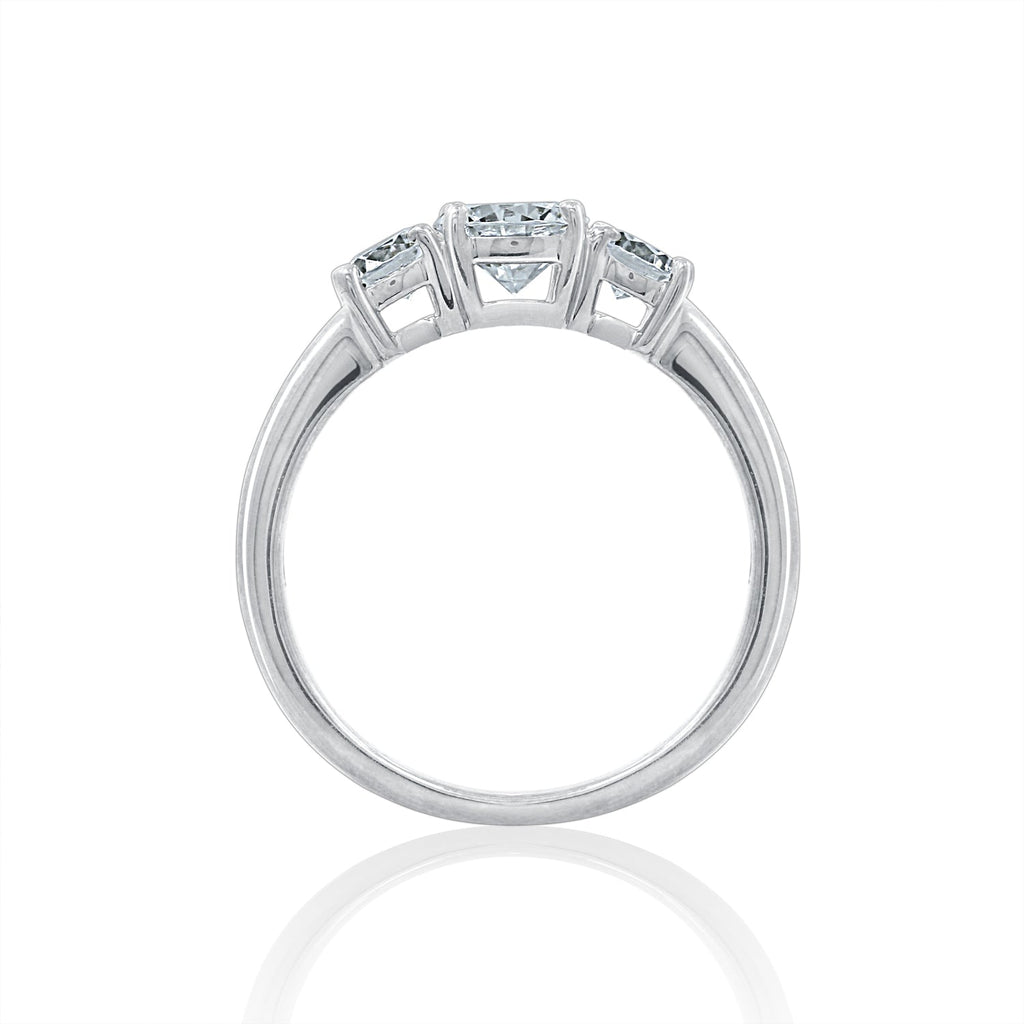 1.50 cttw Round Cut 3 Stone Ring