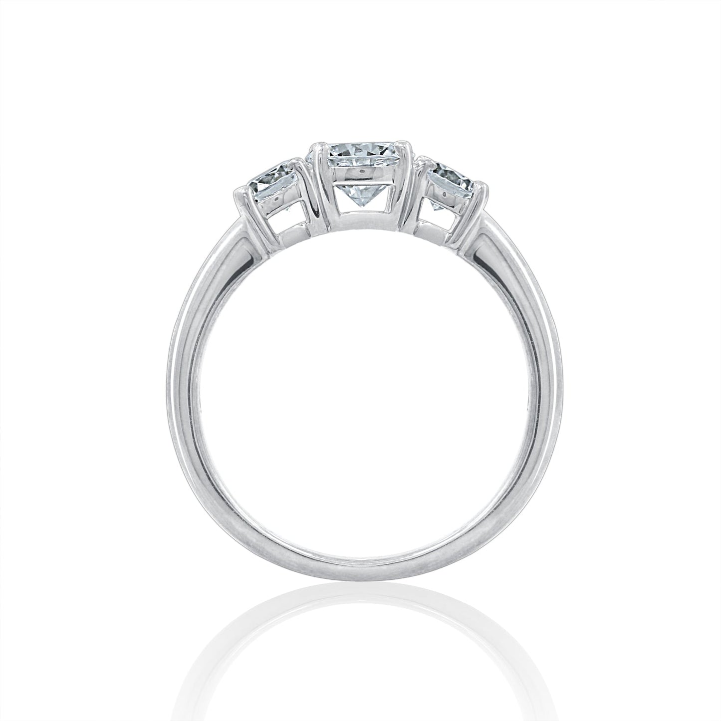 1.50 cttw Round Cut 3 Stone Ring
