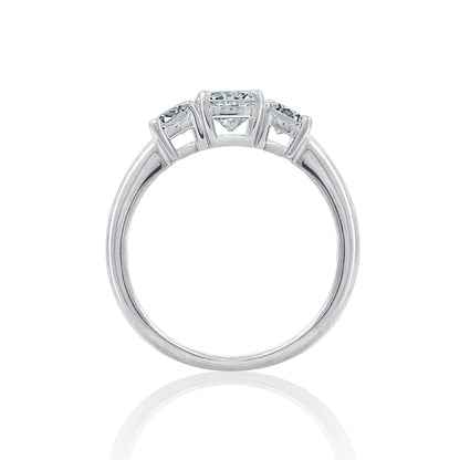 1.50 cttw Round Cut 3 Stone Ring