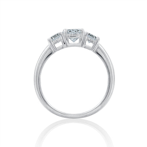 1.50 cttw Round Cut 3 Stone Ring