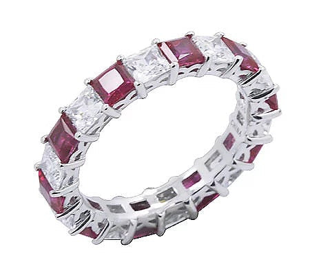 4.90 cttw Princess Cut Eternity Ring