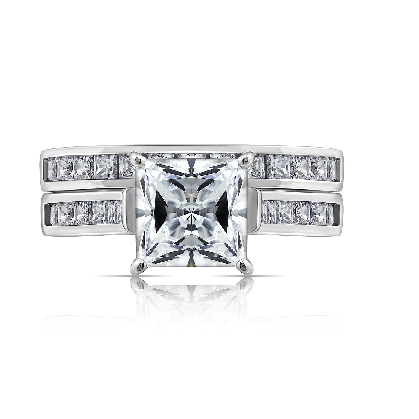 Princess Cut Wedding Set