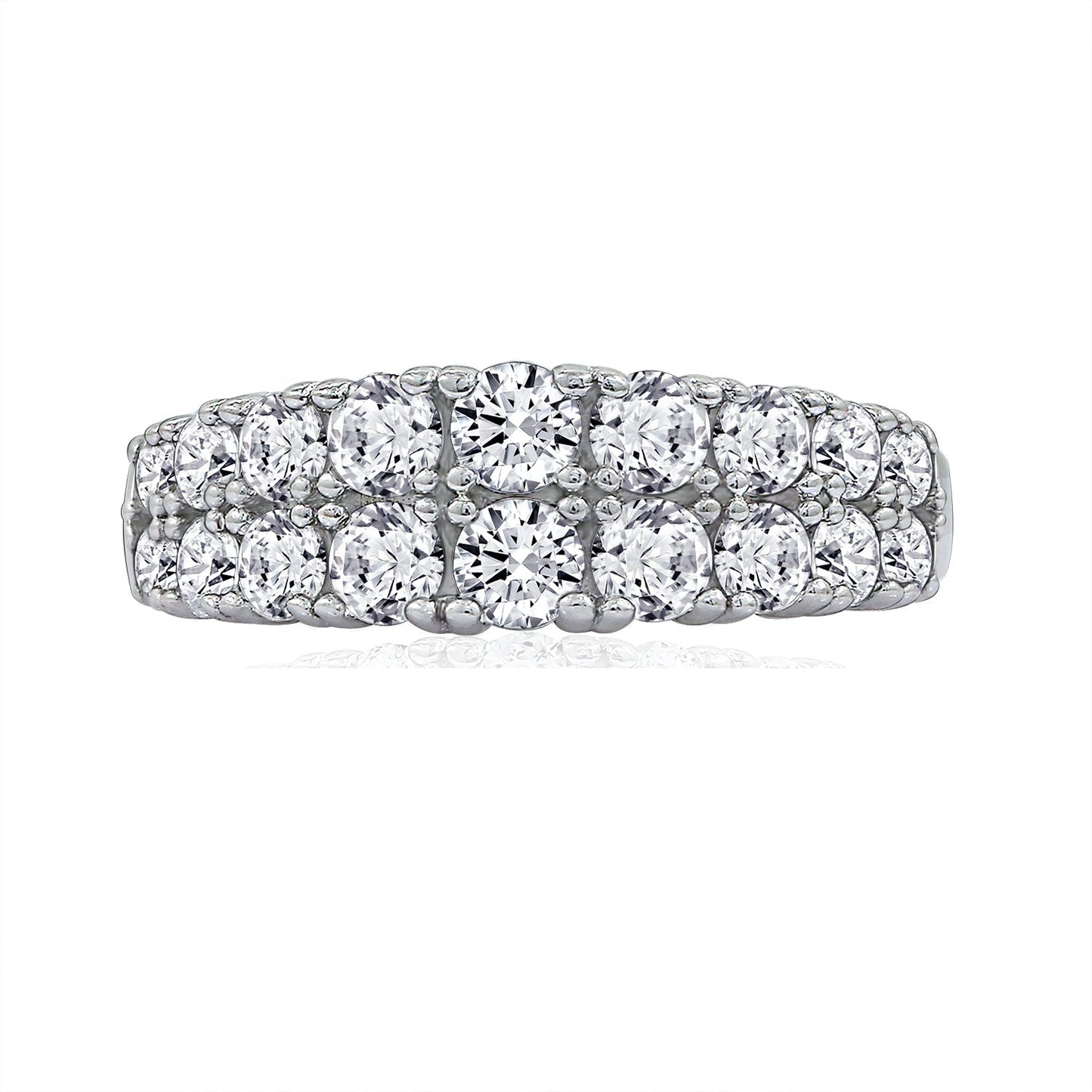 Double Row Pave Band Ring