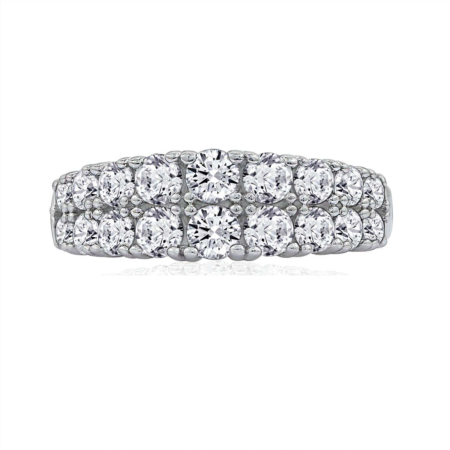 Double Row Pave Band Ring