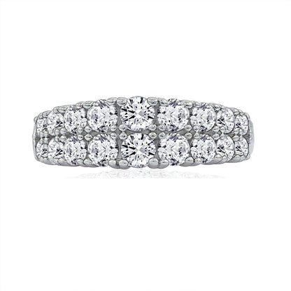 Double Row Pave Band Ring