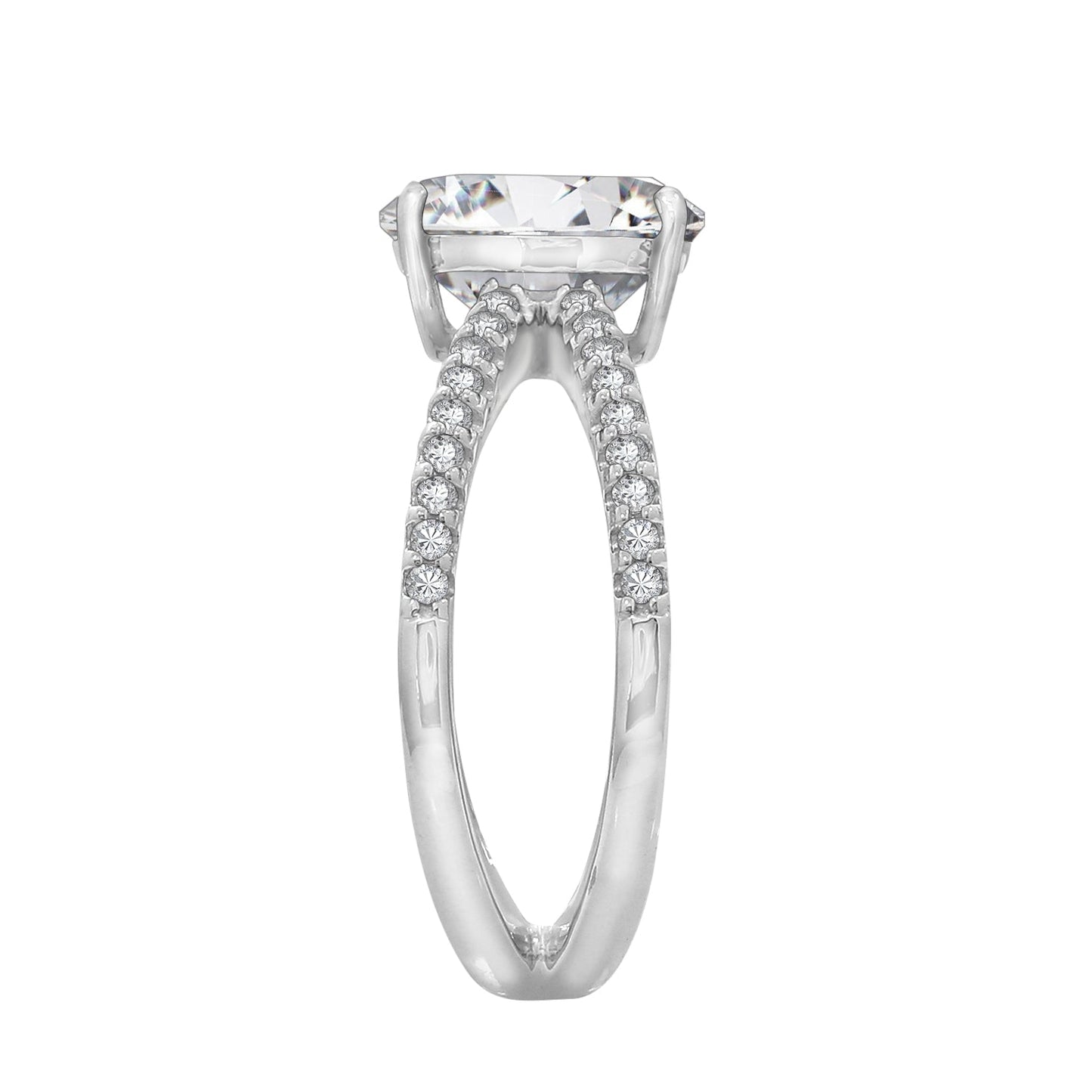 X Split Shank Oval Solitaire Ring JER18722