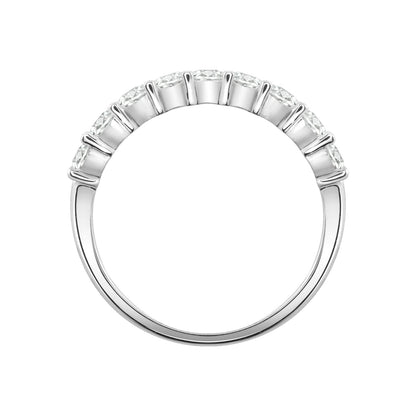 Oval Cut Semi-Eternity Band Ring