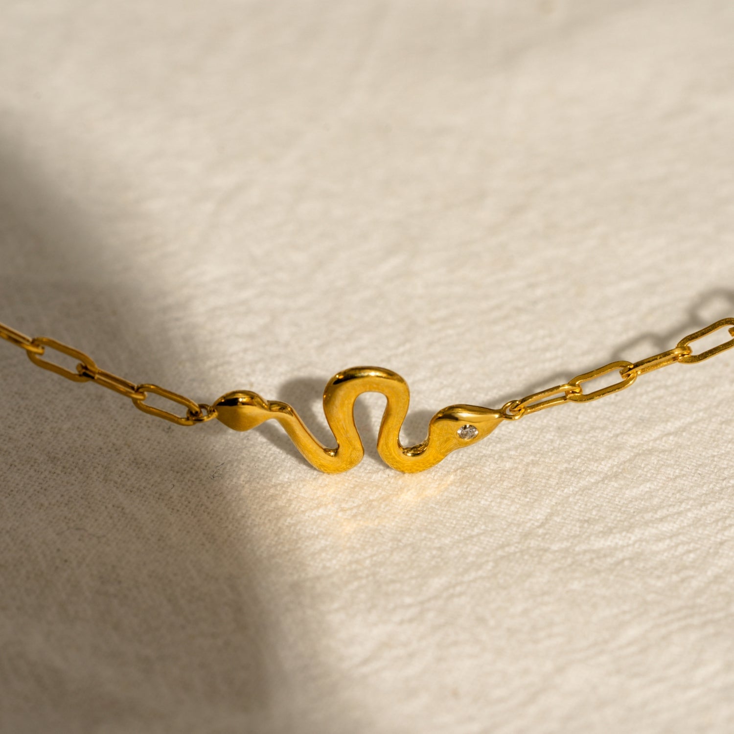 Snake Paper Clip Chain Bracelet