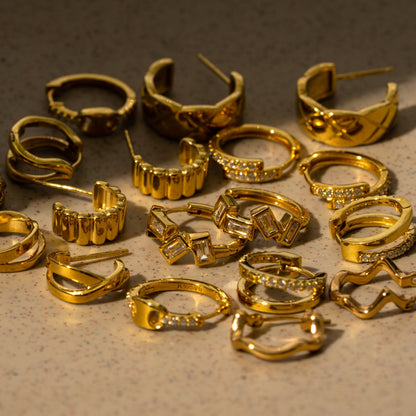 Twin PavÃ© Mini Hoop Earrings