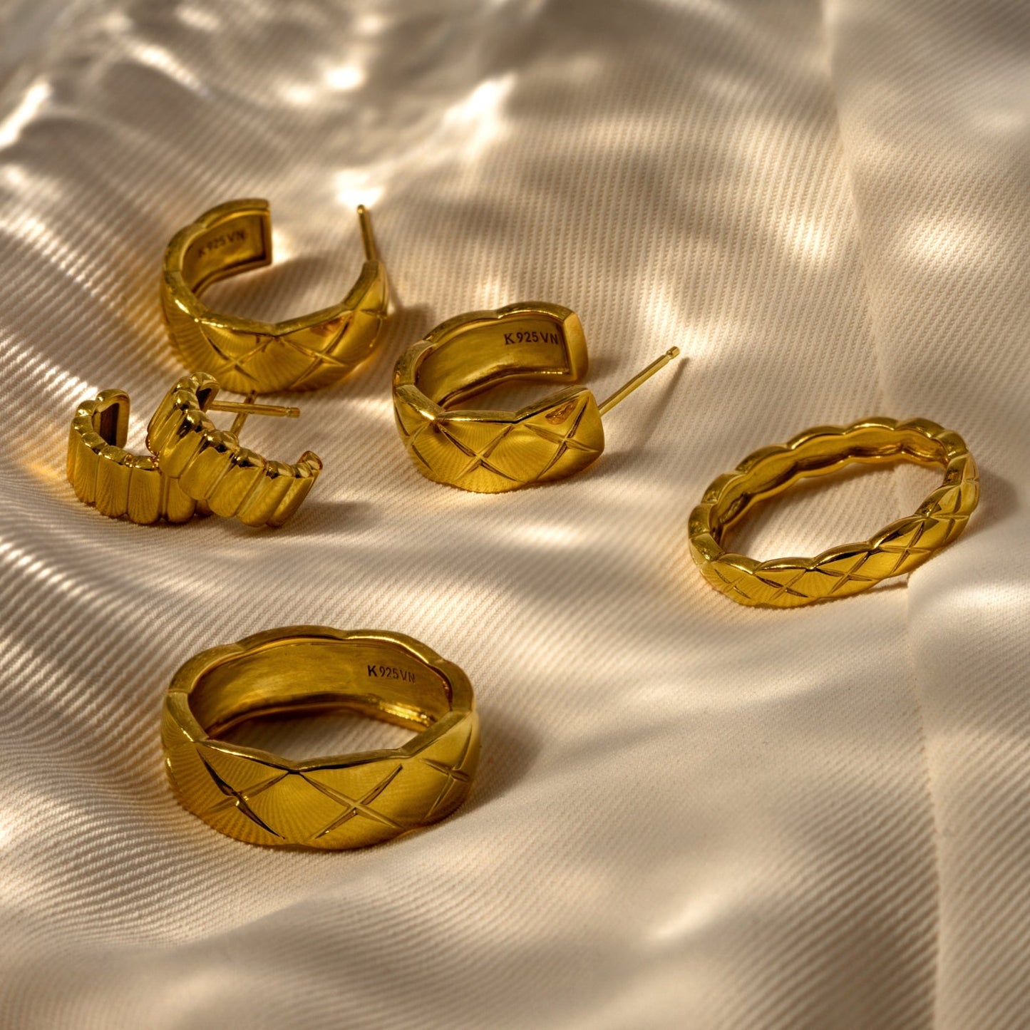 Padding Huggie Hoop Earrings