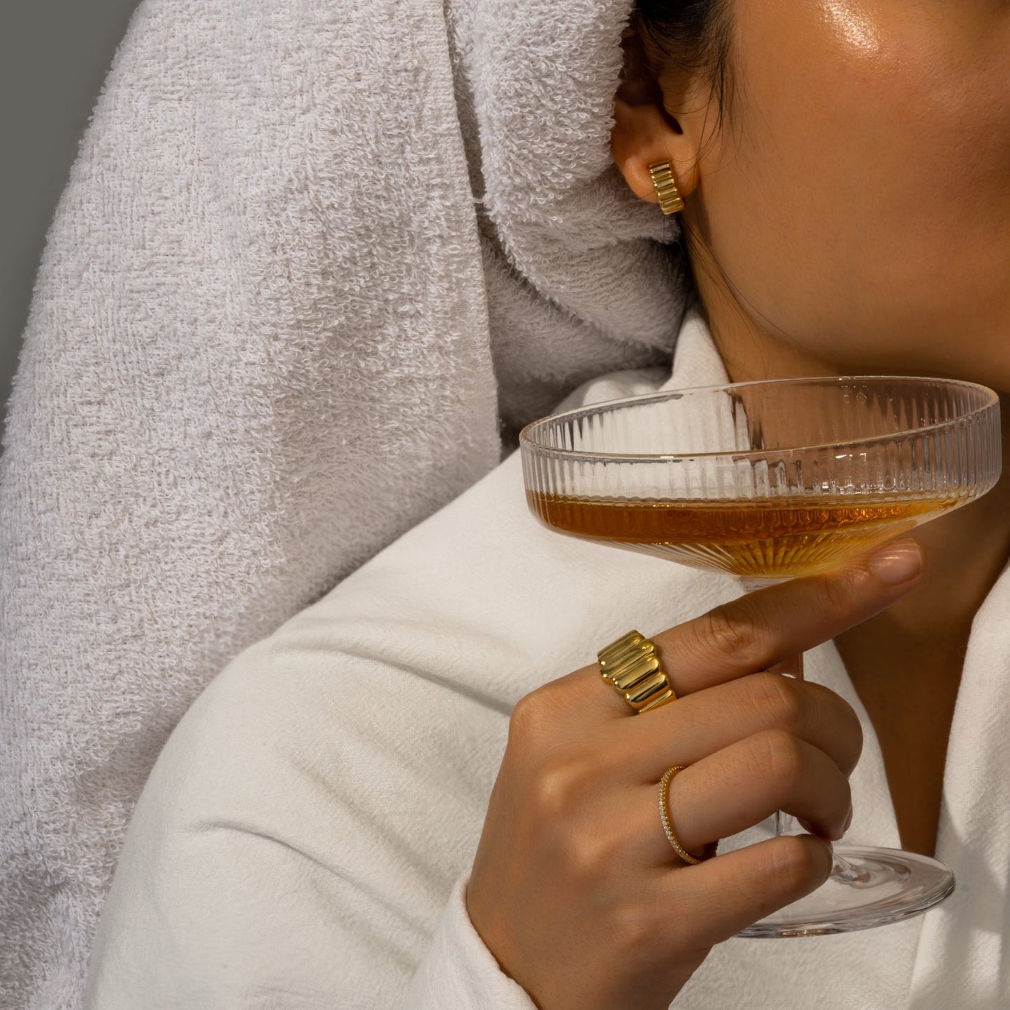 Padding Huggie Hoop Earrings