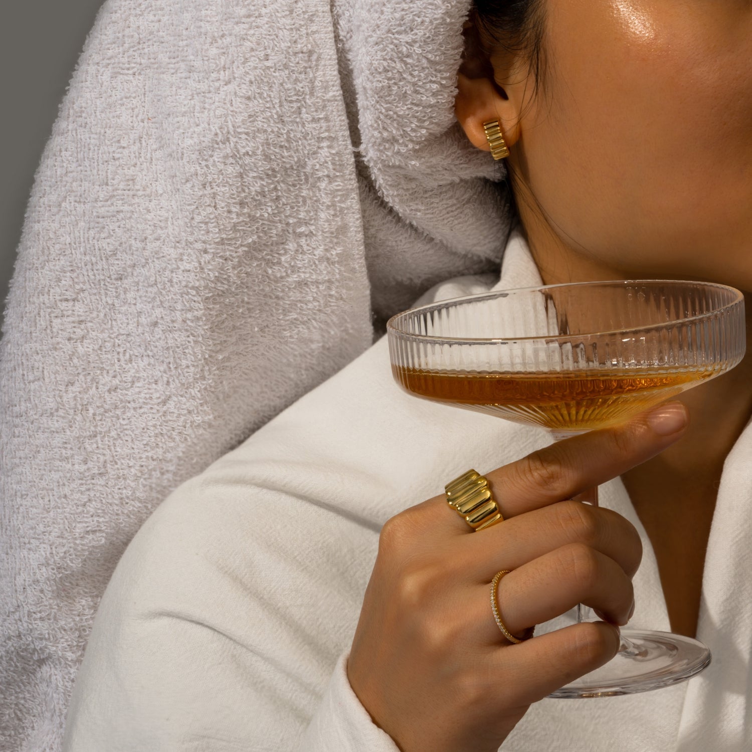 Padding Huggie Hoop Earrings