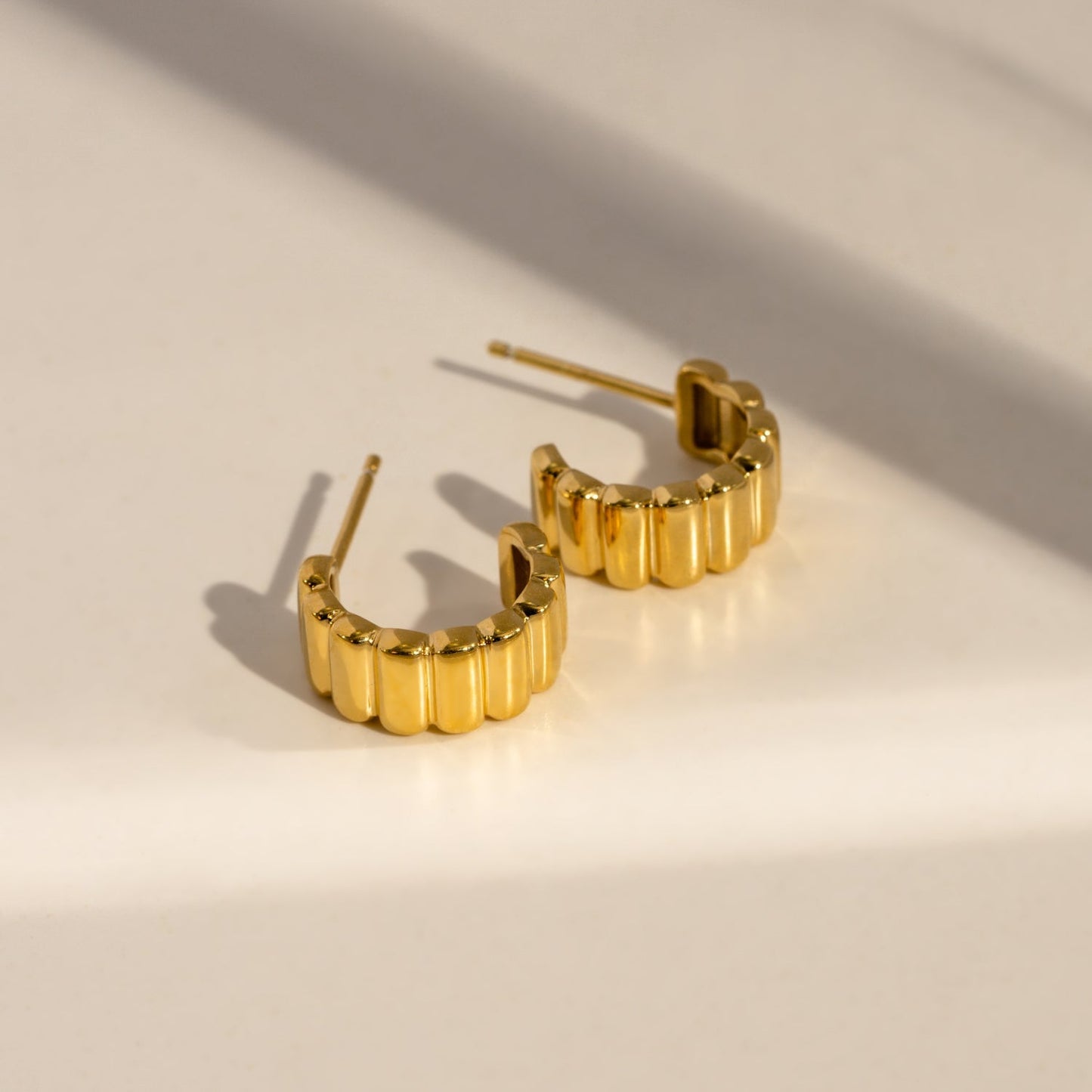 Padding Huggie Hoop Earrings