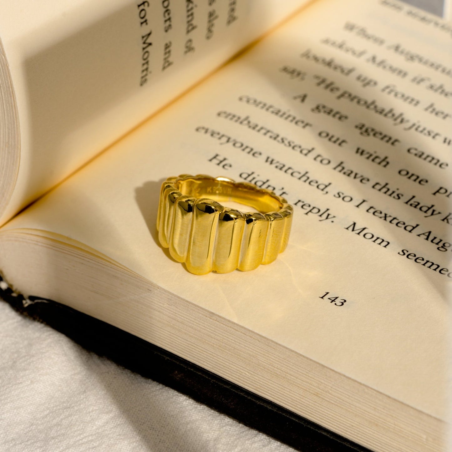 Chunky Croissant Signet Ring