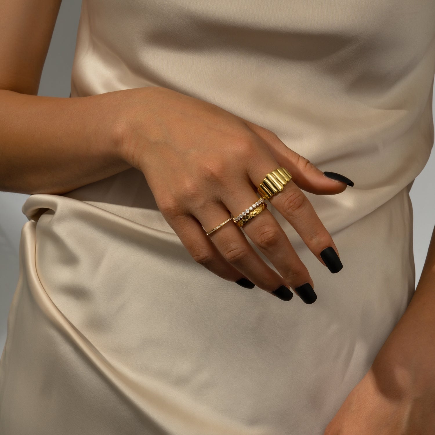 Chunky Croissant Signet Ring