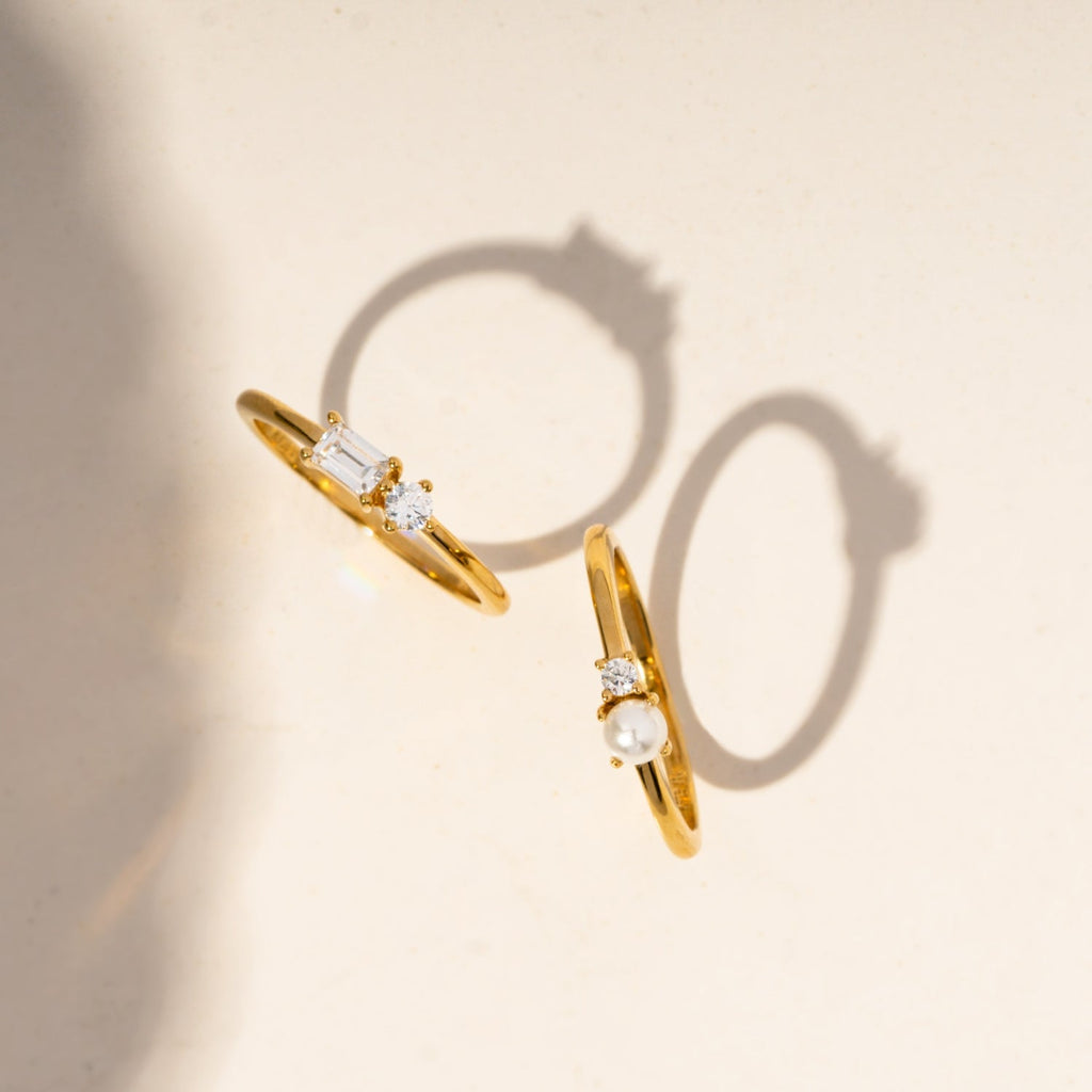 Pearly Duet Ring