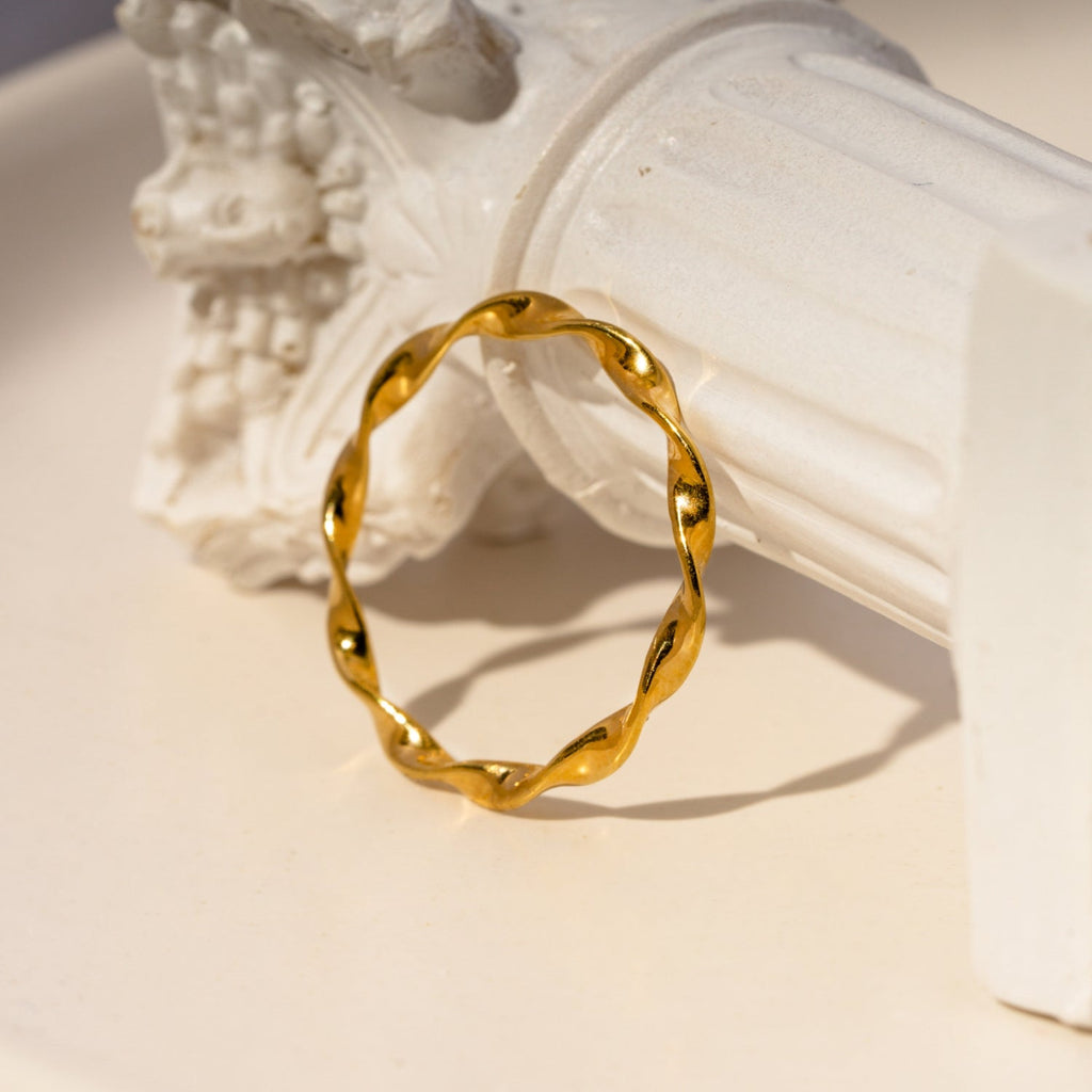 Golden Wave Ring