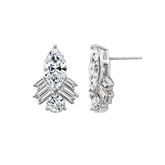 Multi-shape Drop Stud Earrings JNE06122