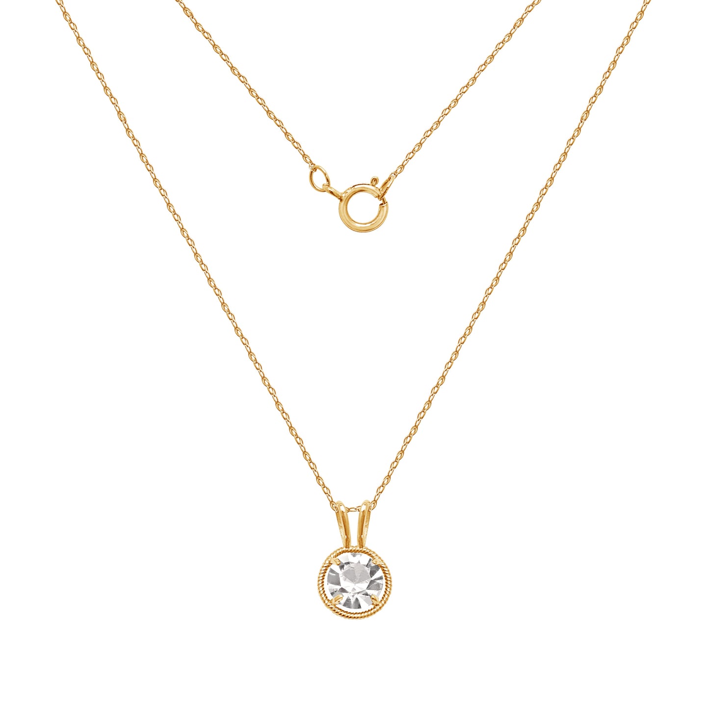 Birthstone Pendant Necklace, 18"