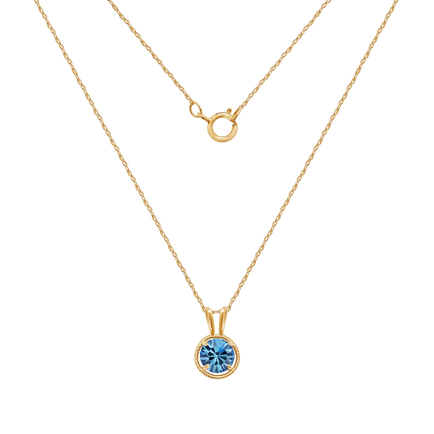 Birthstone Pendant Necklace, 18"