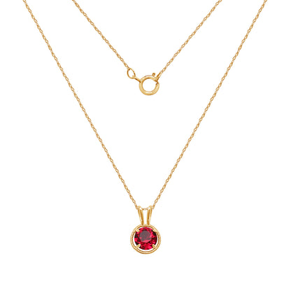 Birthstone Pendant Necklace, 18"