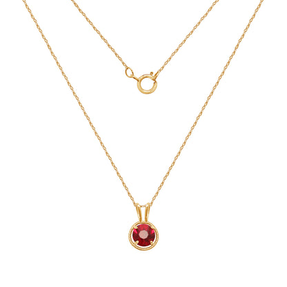 Birthstone Pendant Necklace, 18"
