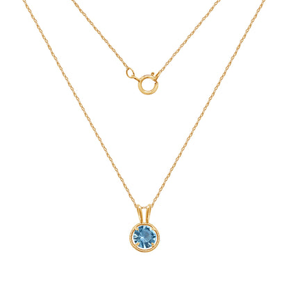 Birthstone Pendant Necklace, 18"