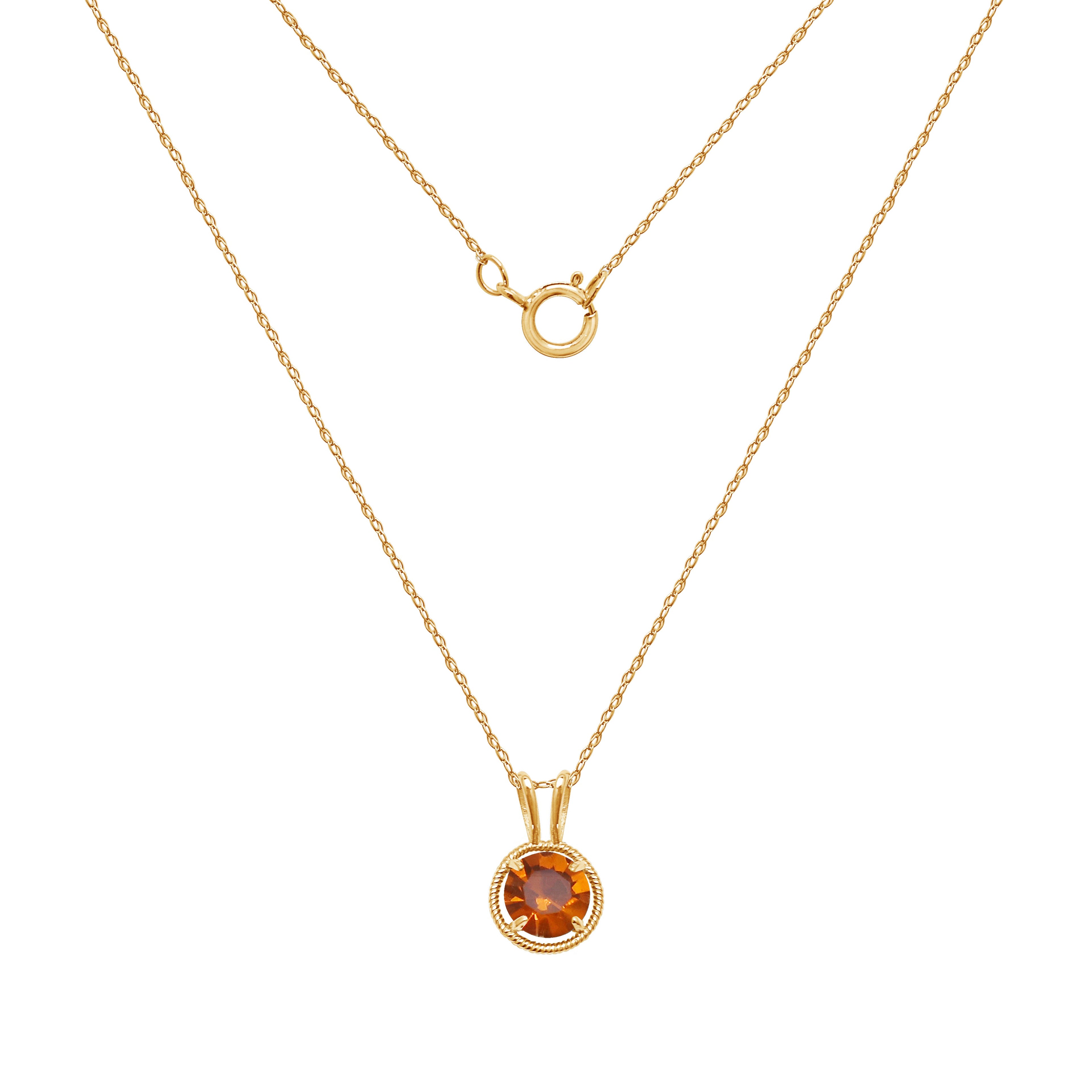 Birthstone Pendant Necklace, 18"